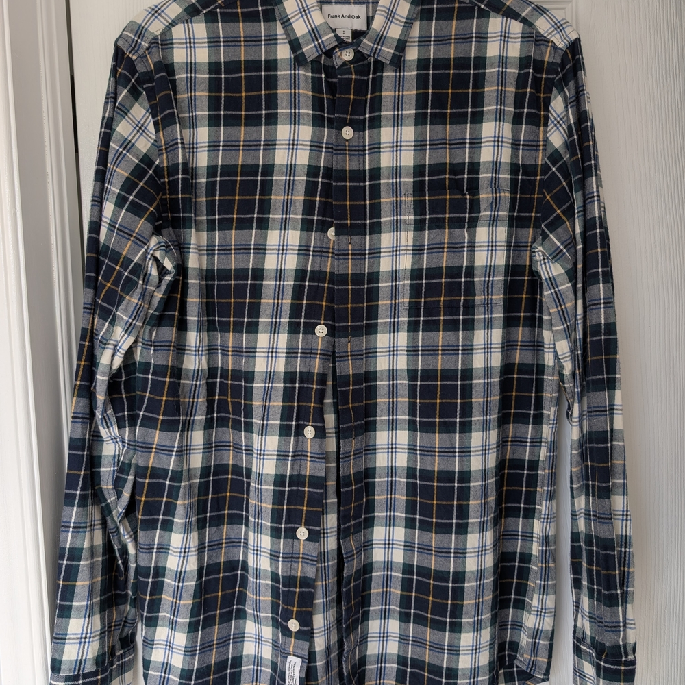 Frank & Oak Checkered Plaid Men's Shirt